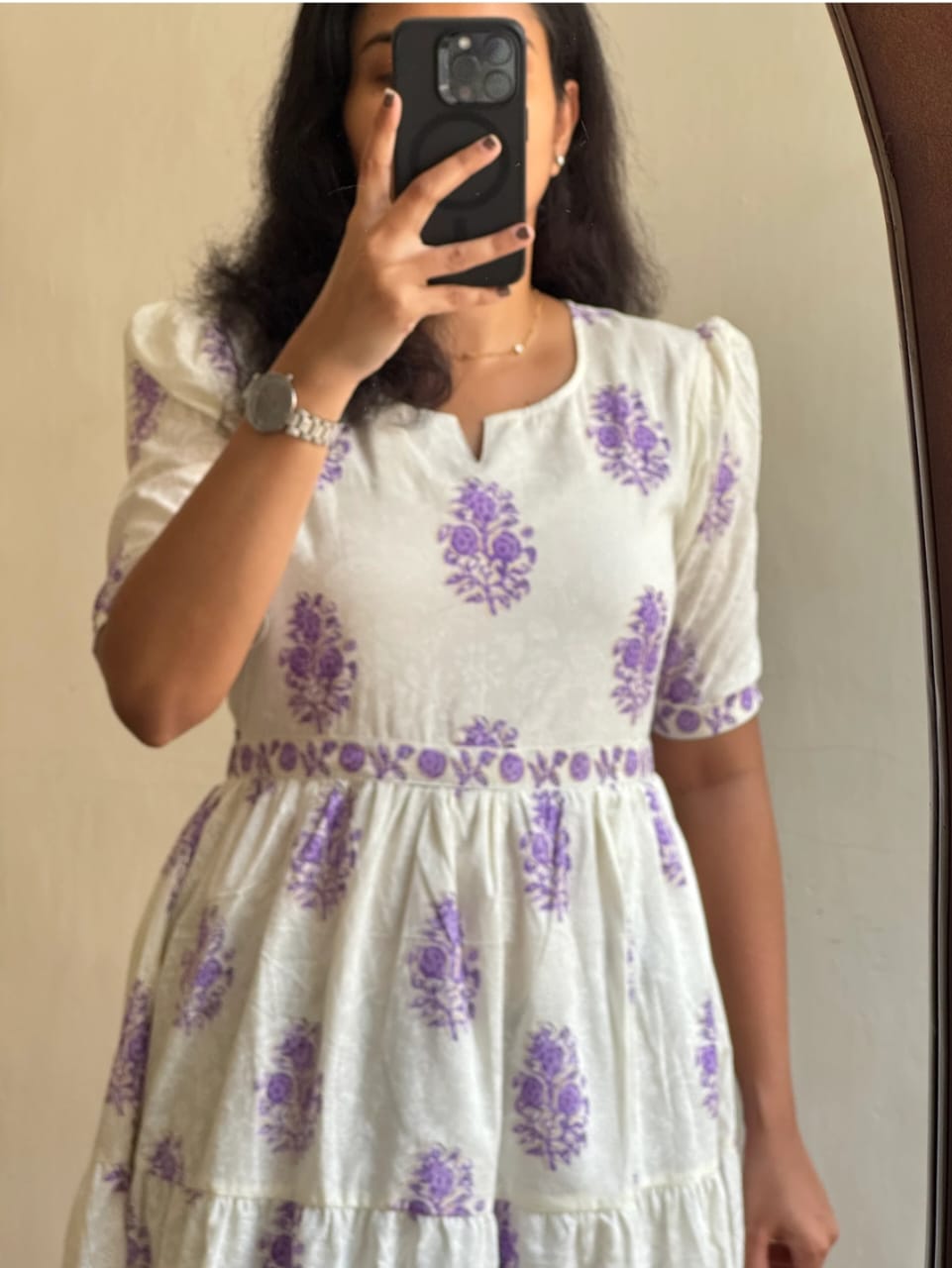 Beautiful ikkat print Cotton Full Flair Middy Gown