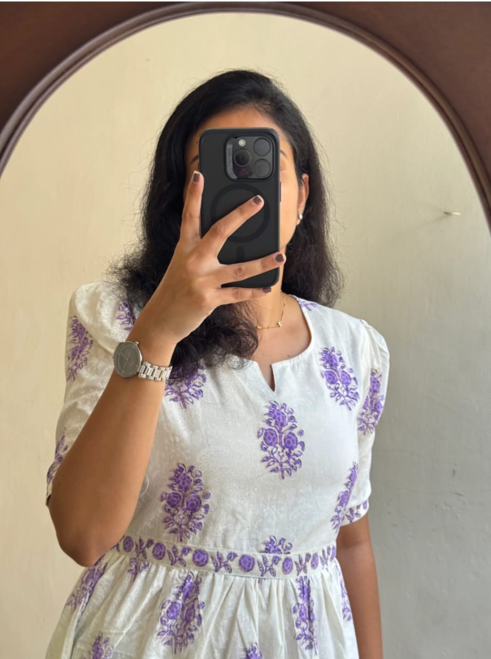 Beautiful ikkat print Cotton Full Flair Middy Gown
