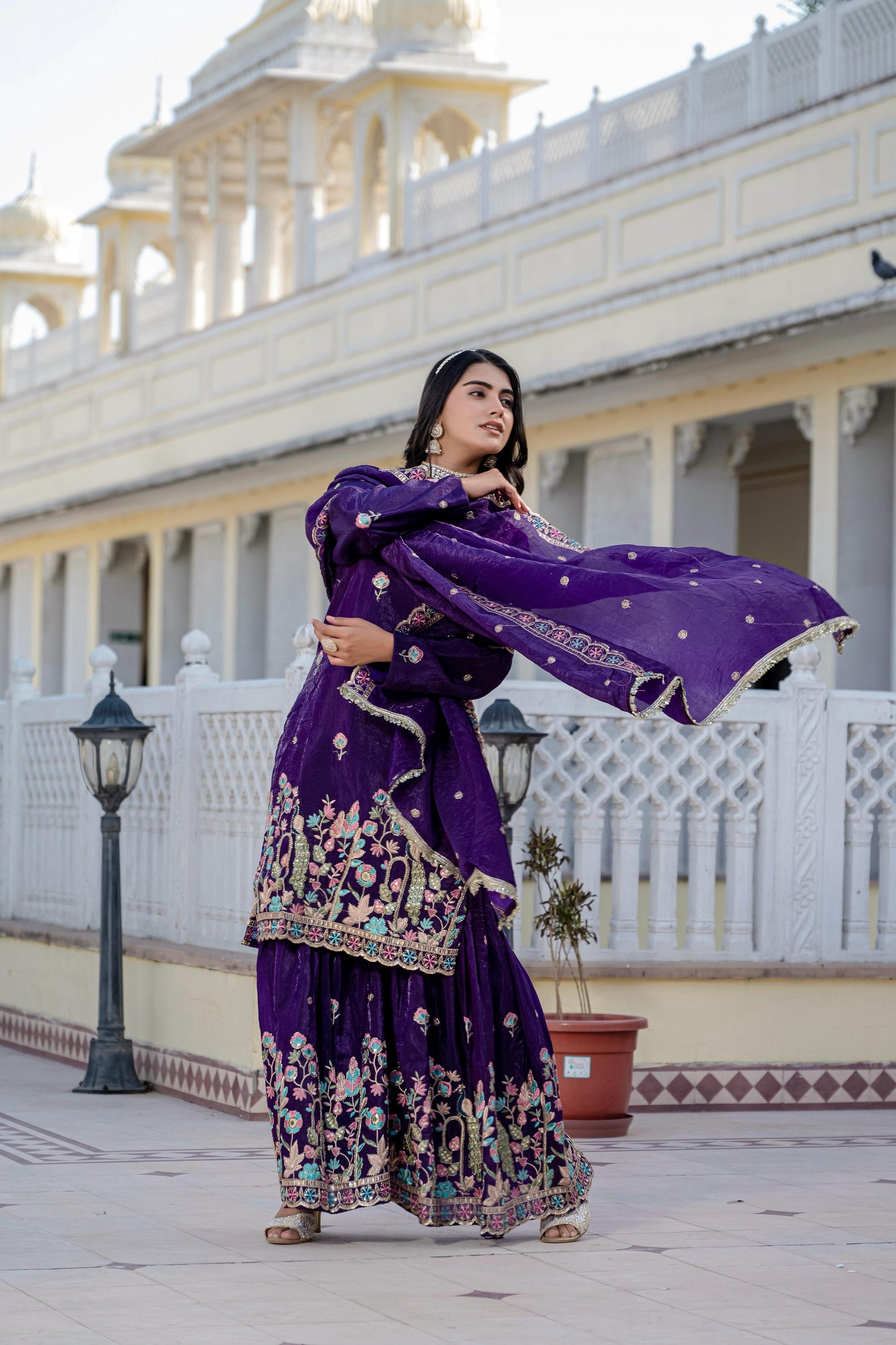 ✨ Exclusive 3-Piece Set: Kurti, Palazzo & Dupatta ✨