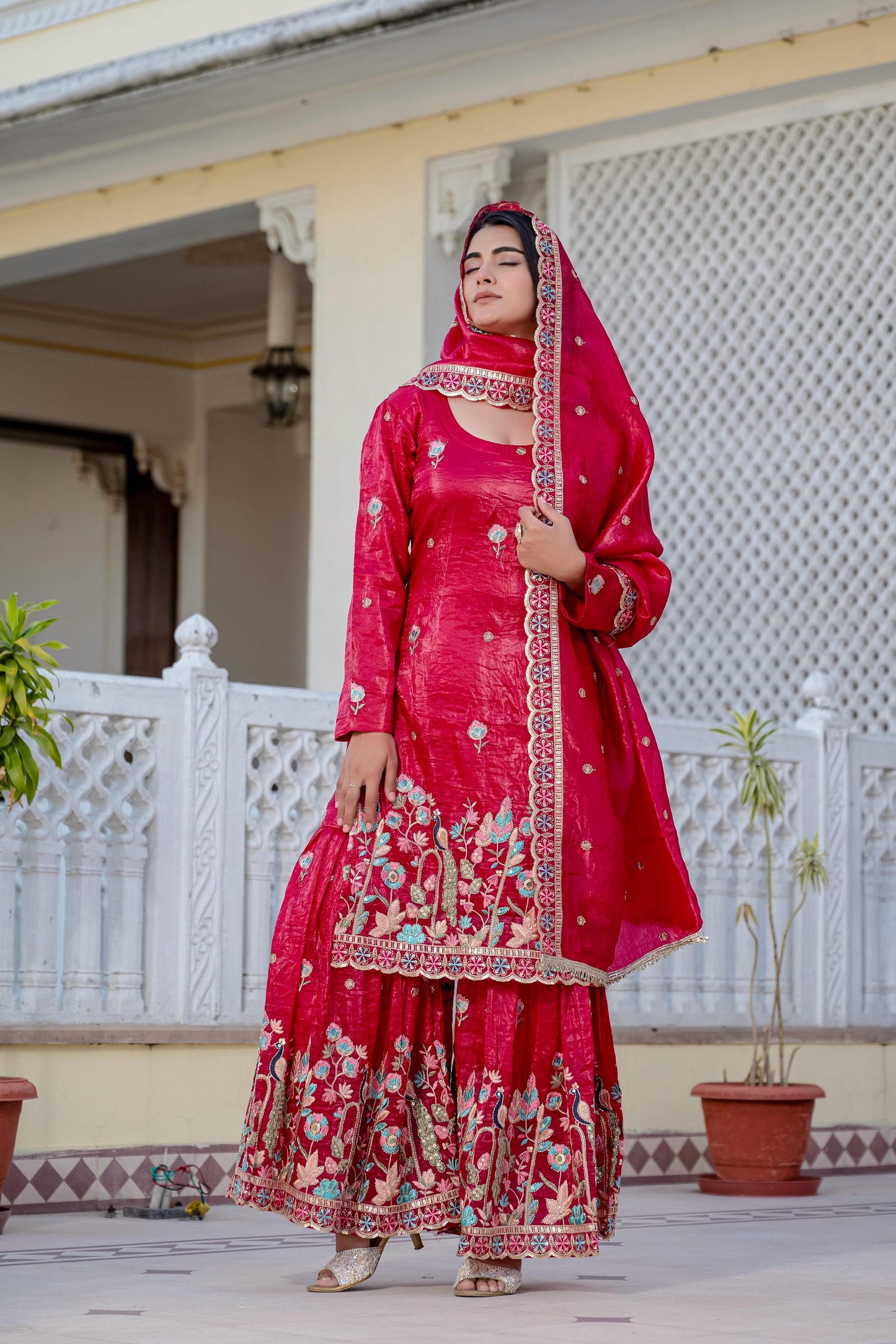 ✨ Exclusive 3-Piece Set: Kurti, Palazzo & Dupatta ✨