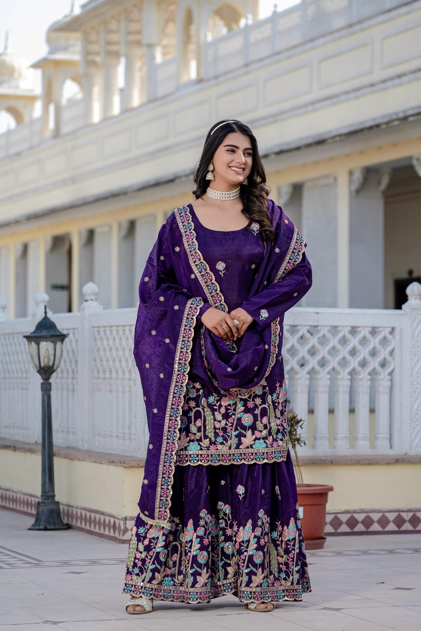 ✨ Exclusive 3-Piece Set: Kurti, Palazzo & Dupatta ✨