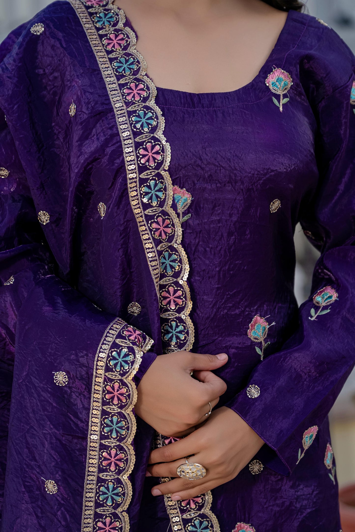 ✨ Exclusive 3-Piece Set: Kurti, Palazzo & Dupatta ✨