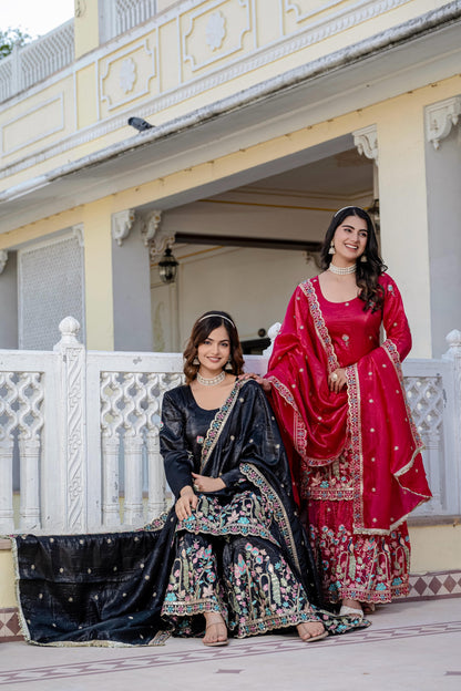✨ Exclusive 3-Piece Set: Kurti, Palazzo & Dupatta ✨