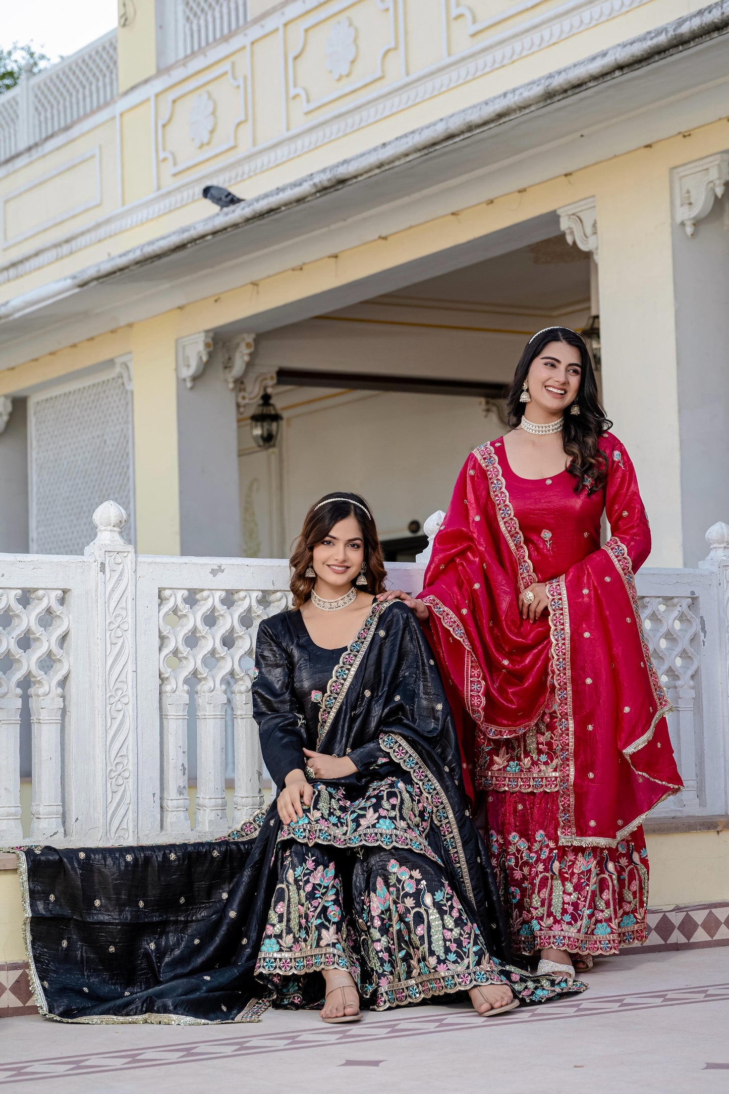 ✨ Exclusive 3-Piece Set: Kurti, Palazzo & Dupatta ✨