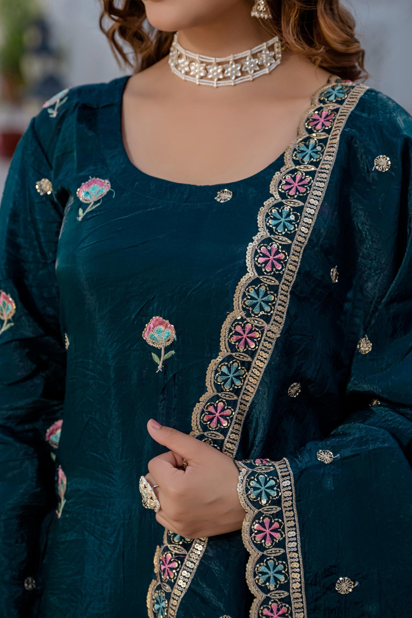✨ Exclusive 3-Piece Set: Kurti, Palazzo & Dupatta ✨