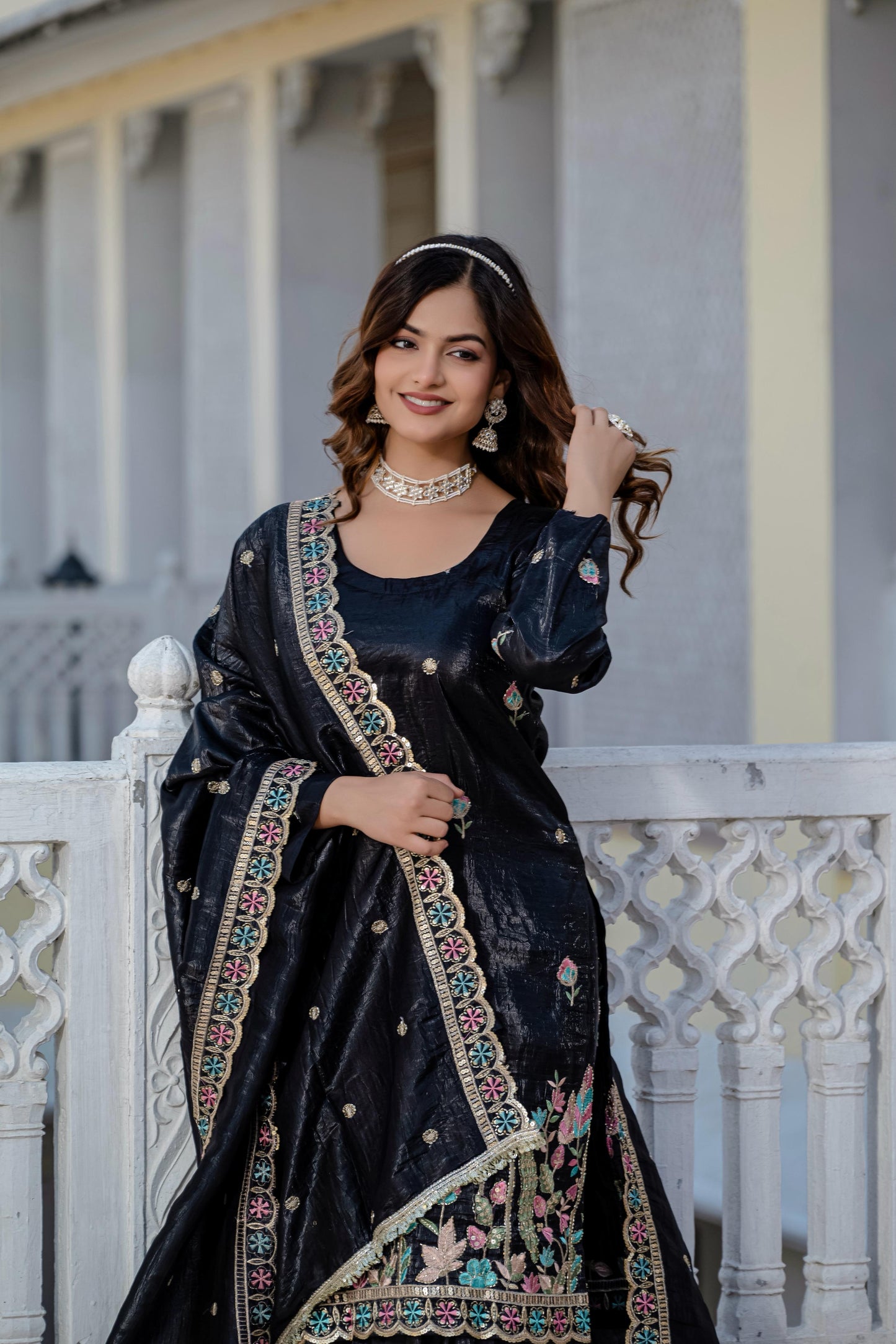 ✨ Exclusive 3-Piece Set: Kurti, Palazzo & Dupatta ✨