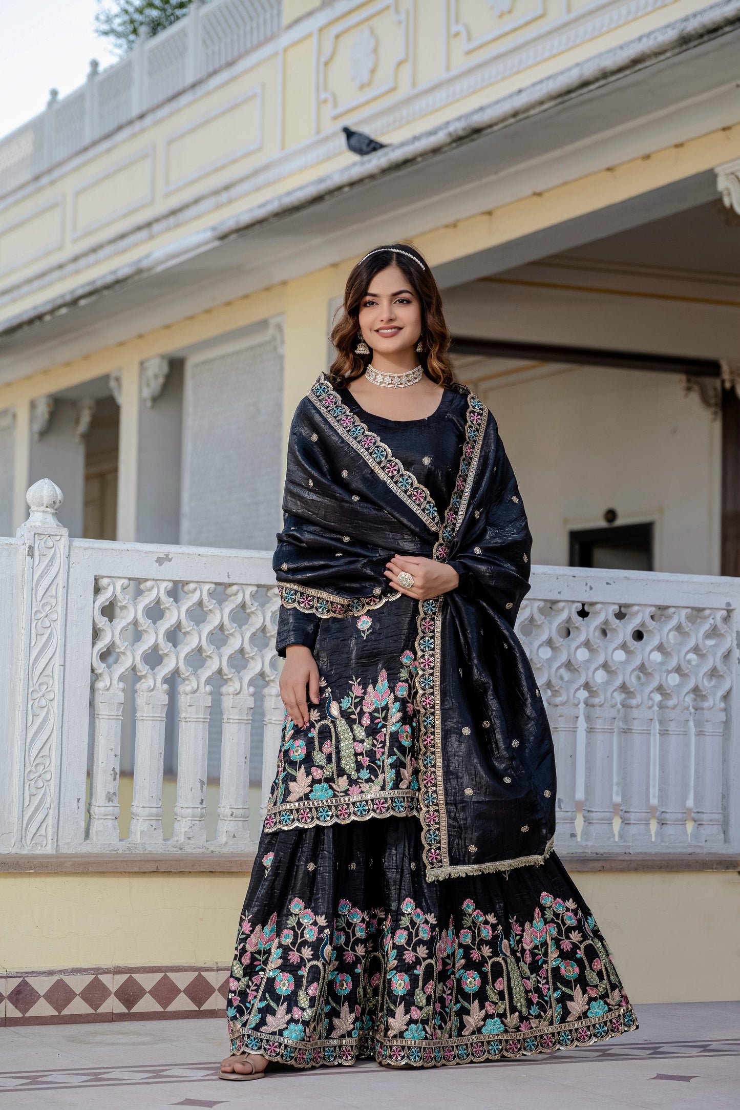 ✨ Exclusive 3-Piece Set: Kurti, Palazzo & Dupatta ✨