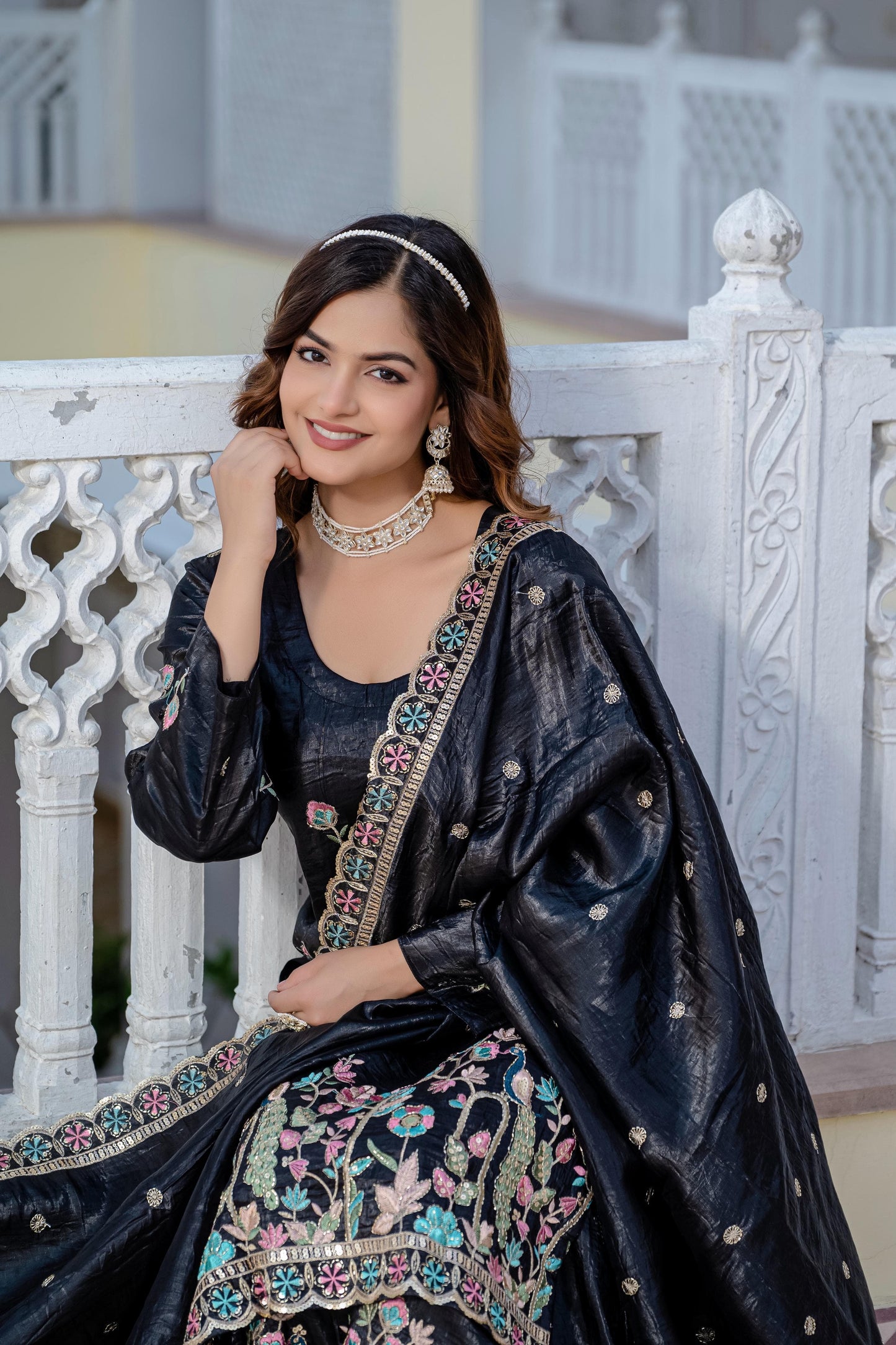 ✨ Exclusive 3-Piece Set: Kurti, Palazzo & Dupatta ✨