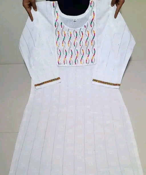 White Multicolor Embroidery Afghani Suit Afghani Salwar Dupatta Set Women & Girls